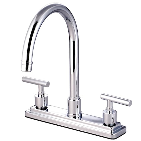 Kingston Brass KS8791CMLLS Manhattan Centerset Kitchen Faucet, Polished Chrome KS8791CMLLS